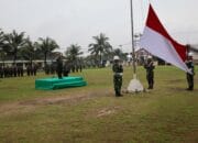 Kodim 0418/Palembang Gelar Upacara 17-an Bulan Mei 2025,PasiRen Kodim Sampaikan Amanat KASAD