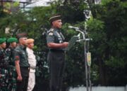 Korem 044/Gapo Gelar Upacara Bulanan, Kasad Tegaskan Penguatan Fungsi Pertahanan